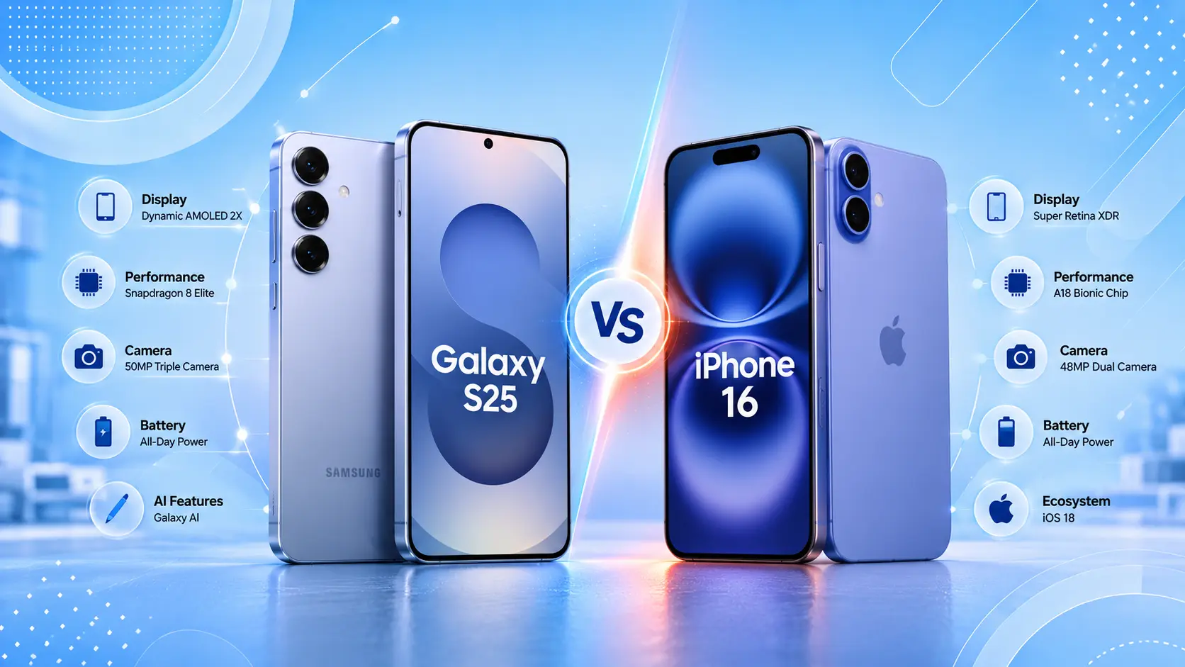 Samsung Galaxy S25 vs iPhone 16