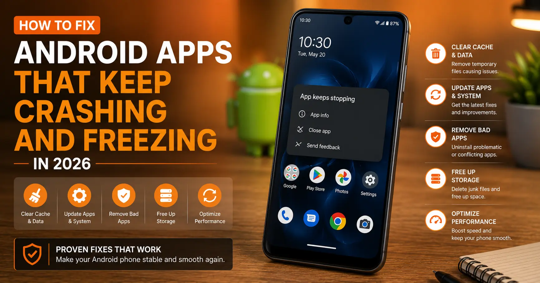 How to Fix Android Apps That Keep Crashing and Freezing in 2026