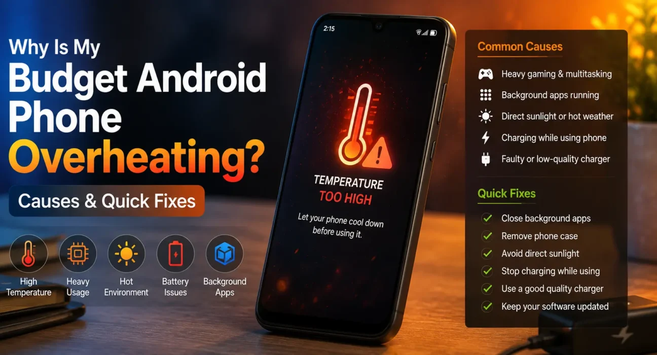 Budget android phone overheating during normal use or charging? Here is what actually causes high temperatures and tested fixes to cool it down safely.