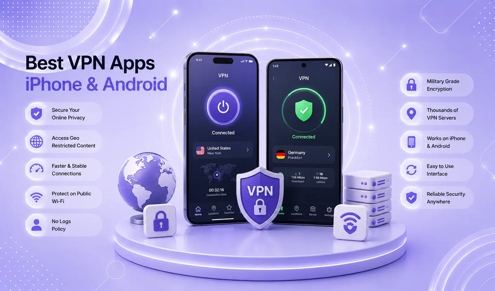 best VPN apps iPhone Android 2026