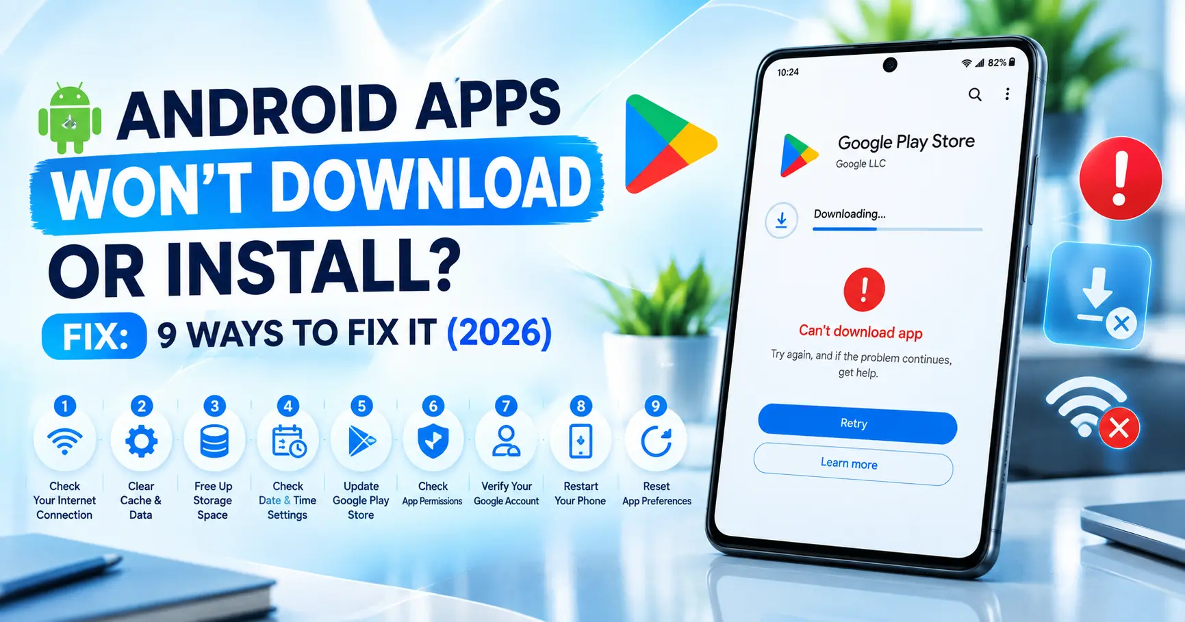 Android Apps Won't Download or Install Fix
