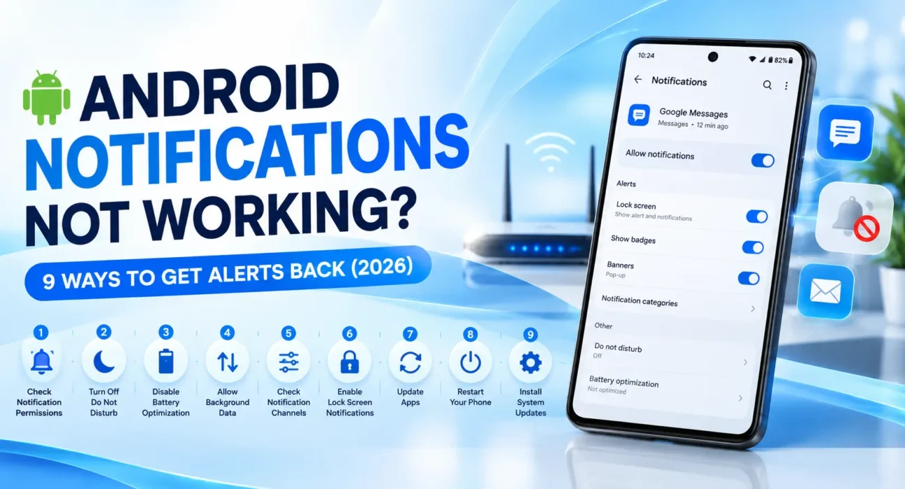 Android Notifications Not Working Fix: 9 Ways to Get Alerts Back (2026)