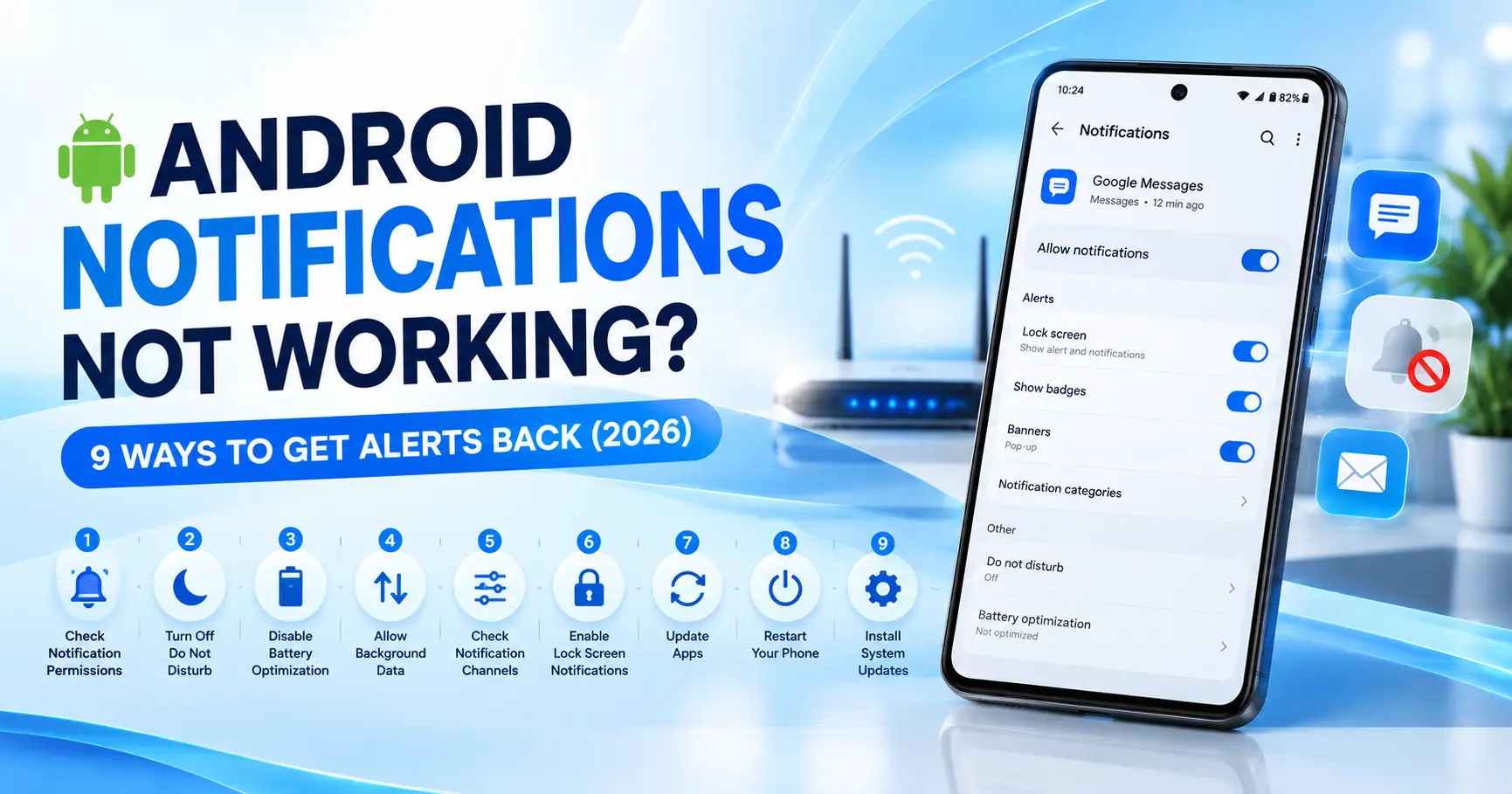 Android Notifications Not Working Fix: 9 Ways to Get Alerts Back (2026)
