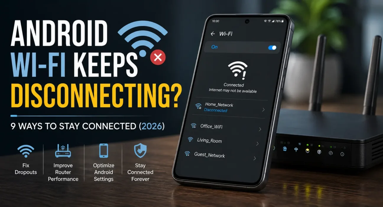 Need an Android Wi-Fi keeps disconnecting fix? We tested every method on Samsung, Pixel, and Motorola phones. Here are the 9 that actually stop the drops.