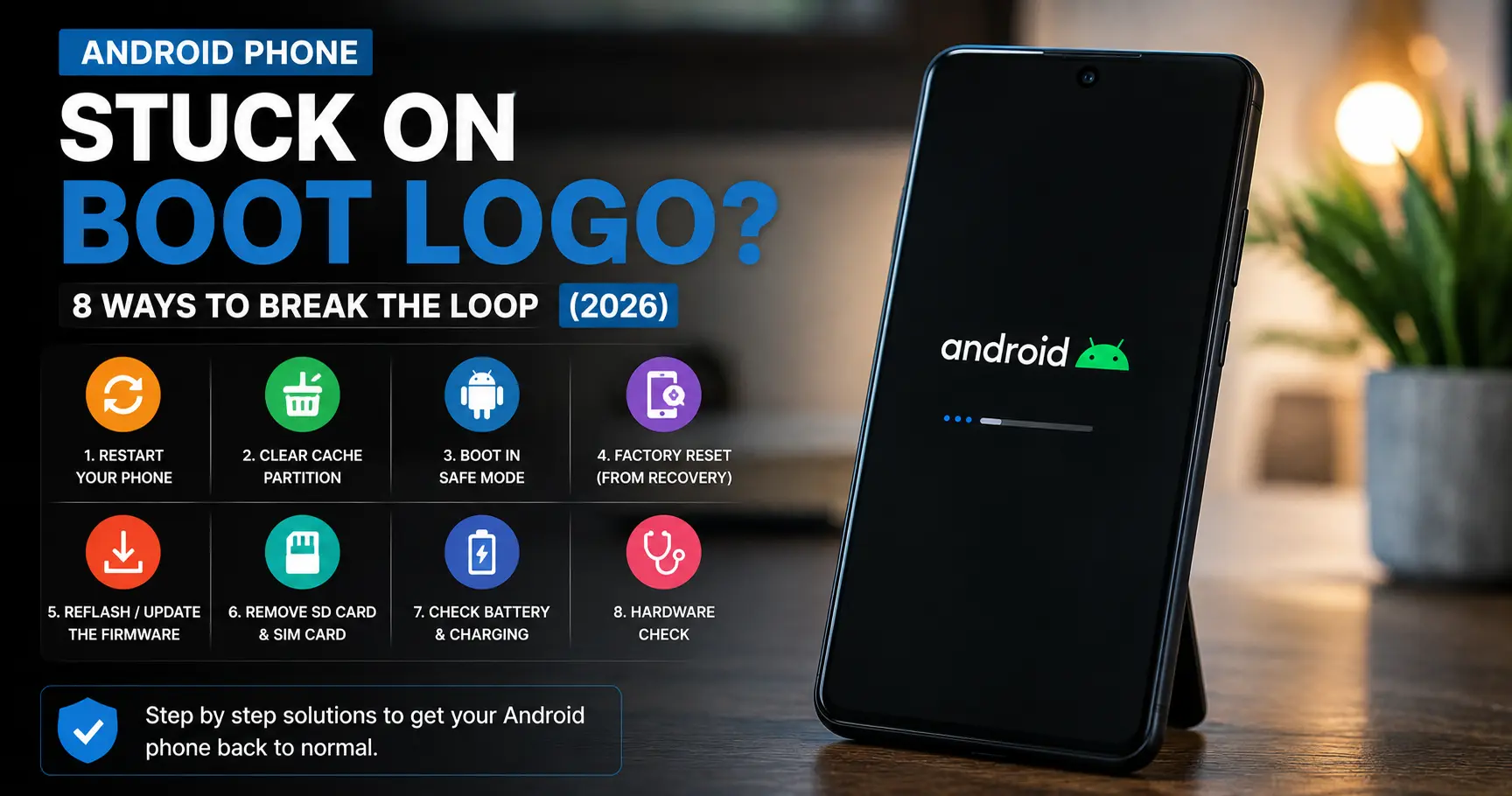 Android phone stuck on boot logo fix