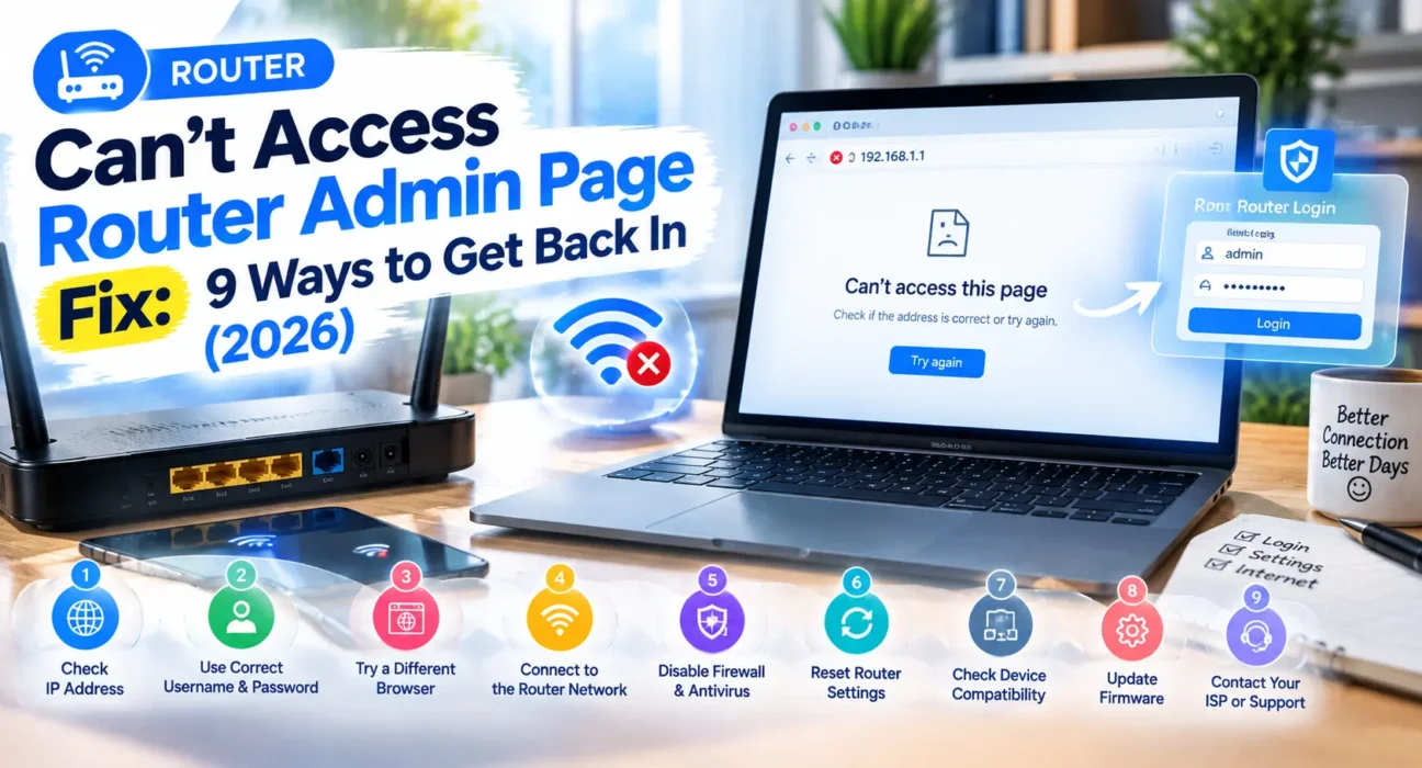 Can't Access Router Admin Page Fix (2026) | 9 Fixes