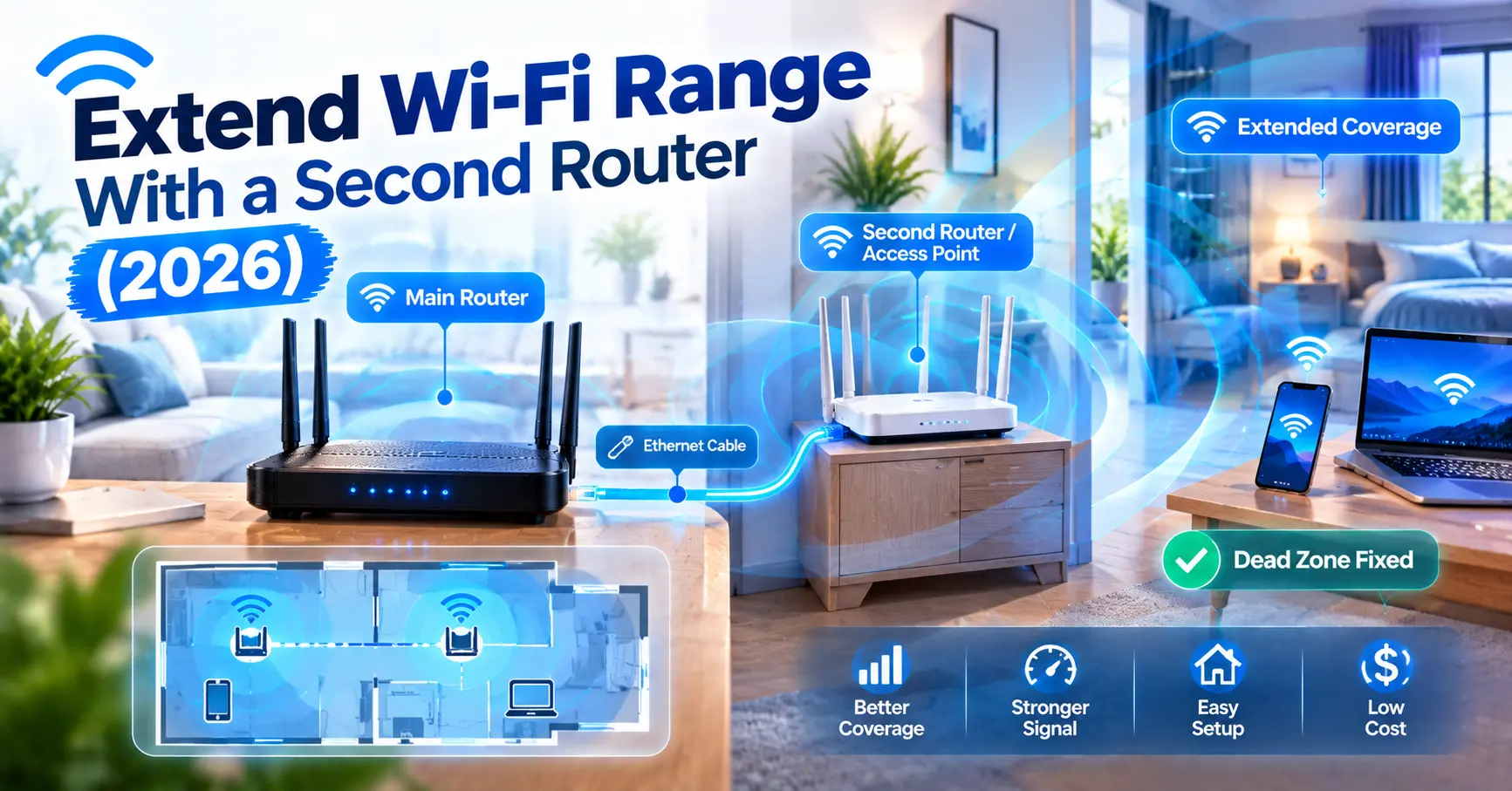 Want to extend Wi-Fi range with a second router instead of buying new gear? Here's the AP mode method that actually works, plus the trade-offs to know first.