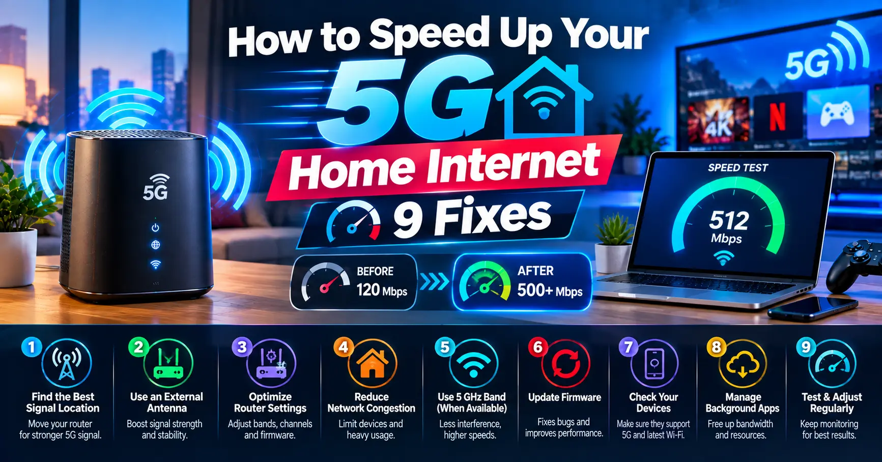 speed up 5G home internet