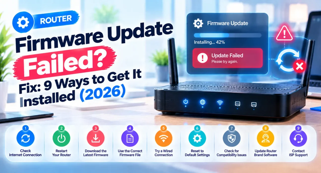 Router Firmware Update Failed Fix: 9 Ways to Get It Installed (2026)