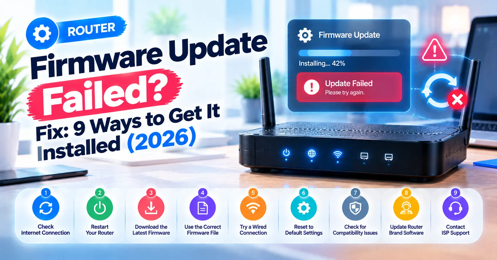 Router Firmware Update Failed Fix: 9 Ways to Get It Installed (2026)
