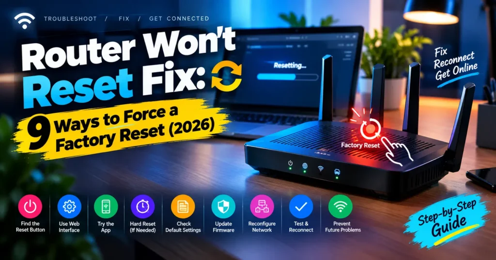 Router Won't Reset Fix: 9 Ways to Force a Factory Reset (2026)
