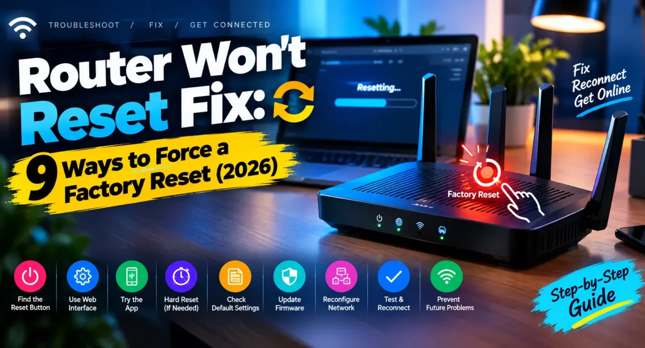 Router Won't Reset Fix: 9 Ways to Force a Factory Reset (2026)