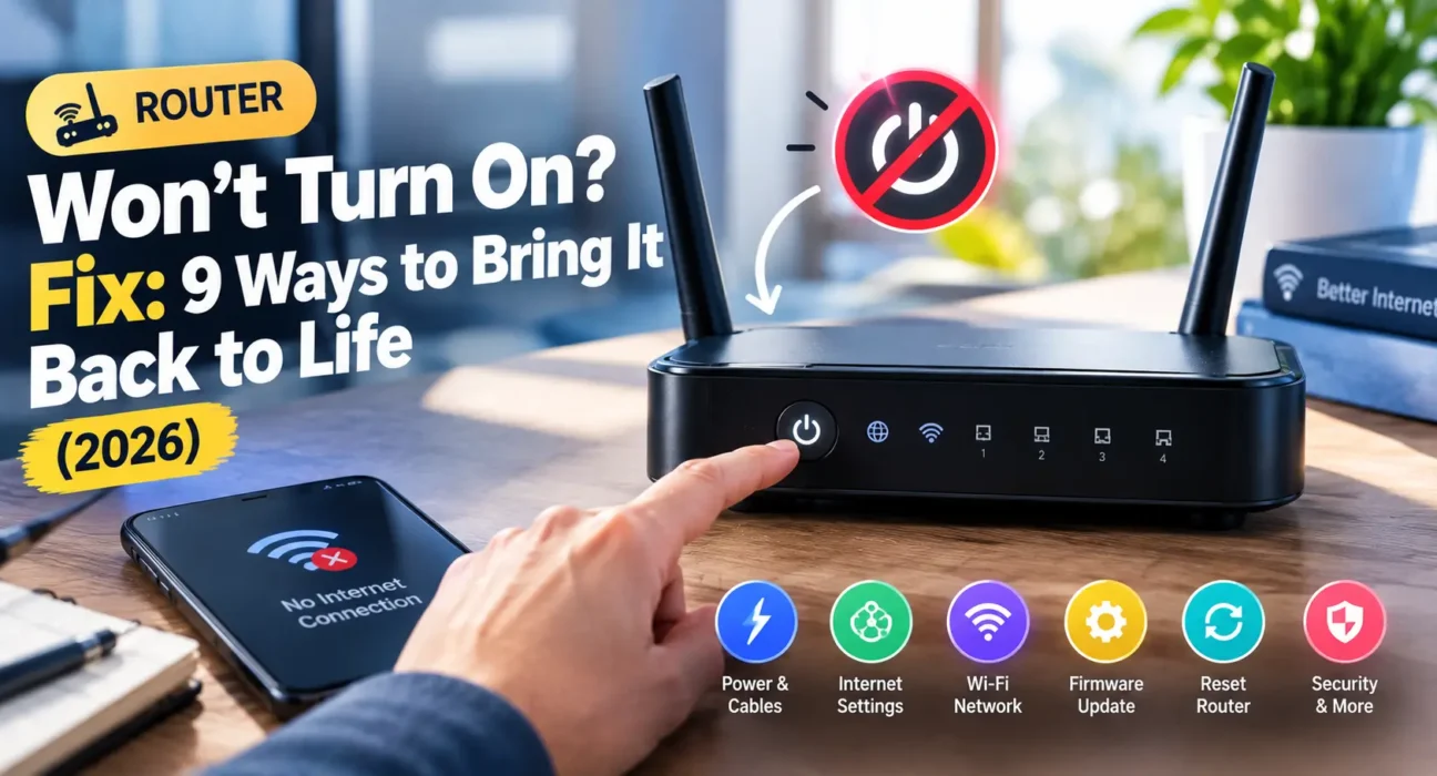 Router Won't Turn On Fix: 9 Ways to Bring It Back to Life (2026)