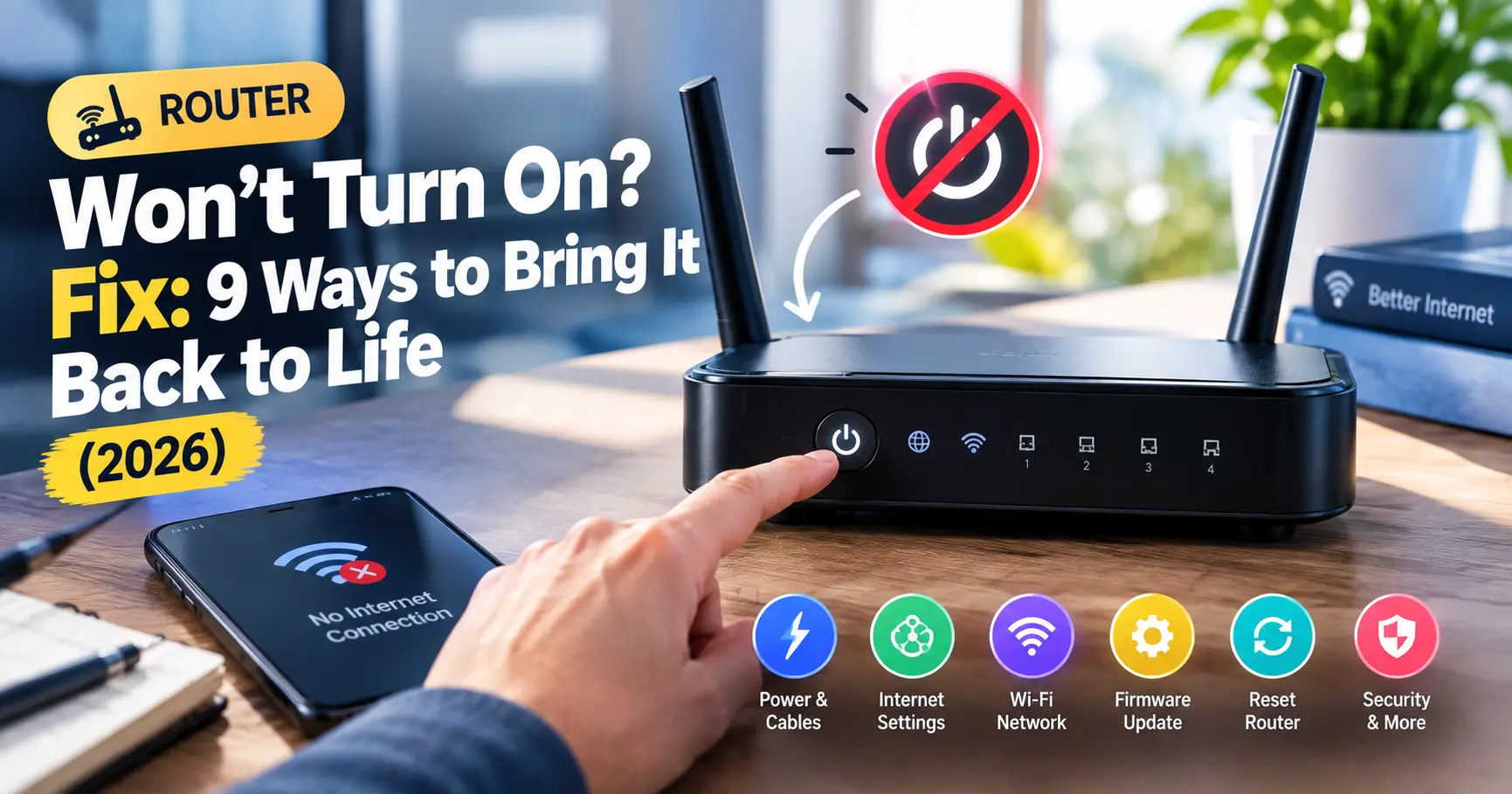 Router Won't Turn On Fix: 9 Ways to Bring It Back to Life (2026)