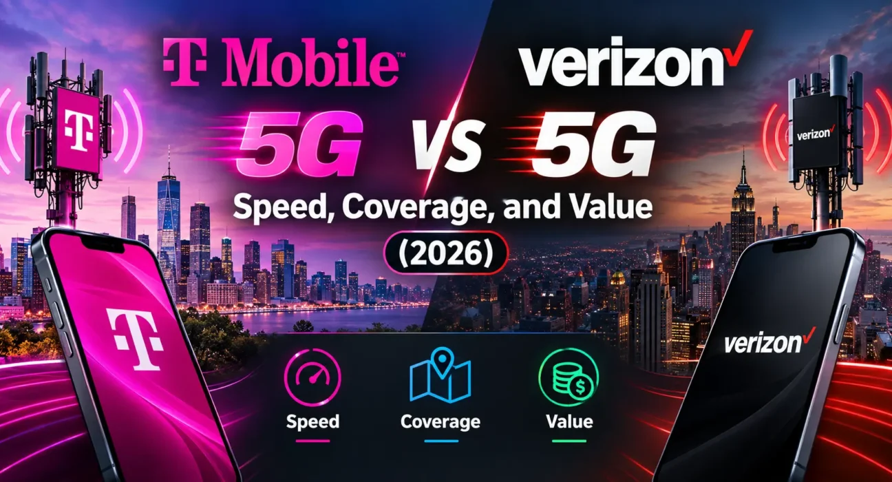 T-Mobile vs Verizon 5G: which is actually faster where you live? We compared speed, coverage, network tech, and price to help you pick the right carrier.
