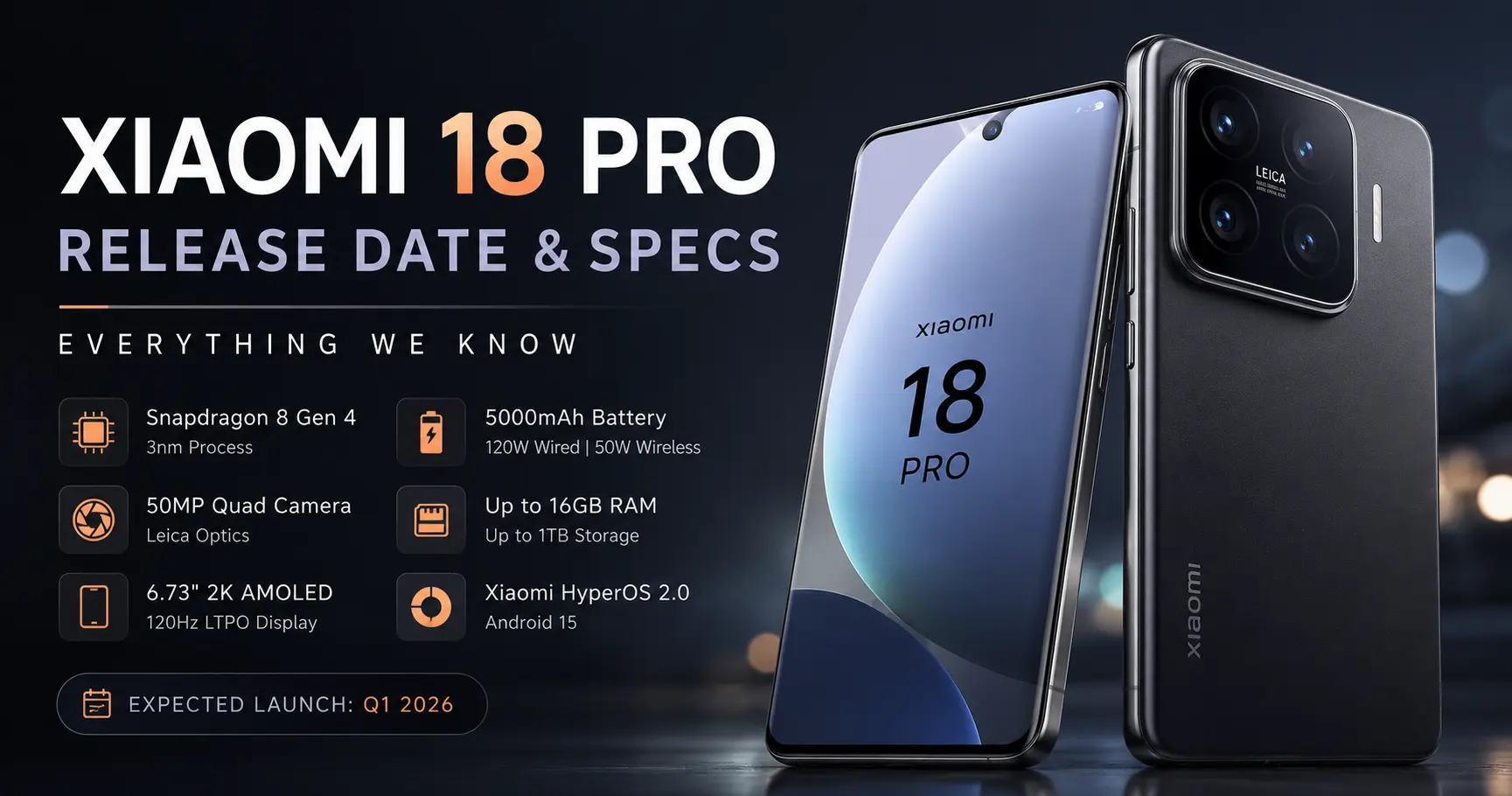 Xiaomi 18 Pro Release Date and Specs