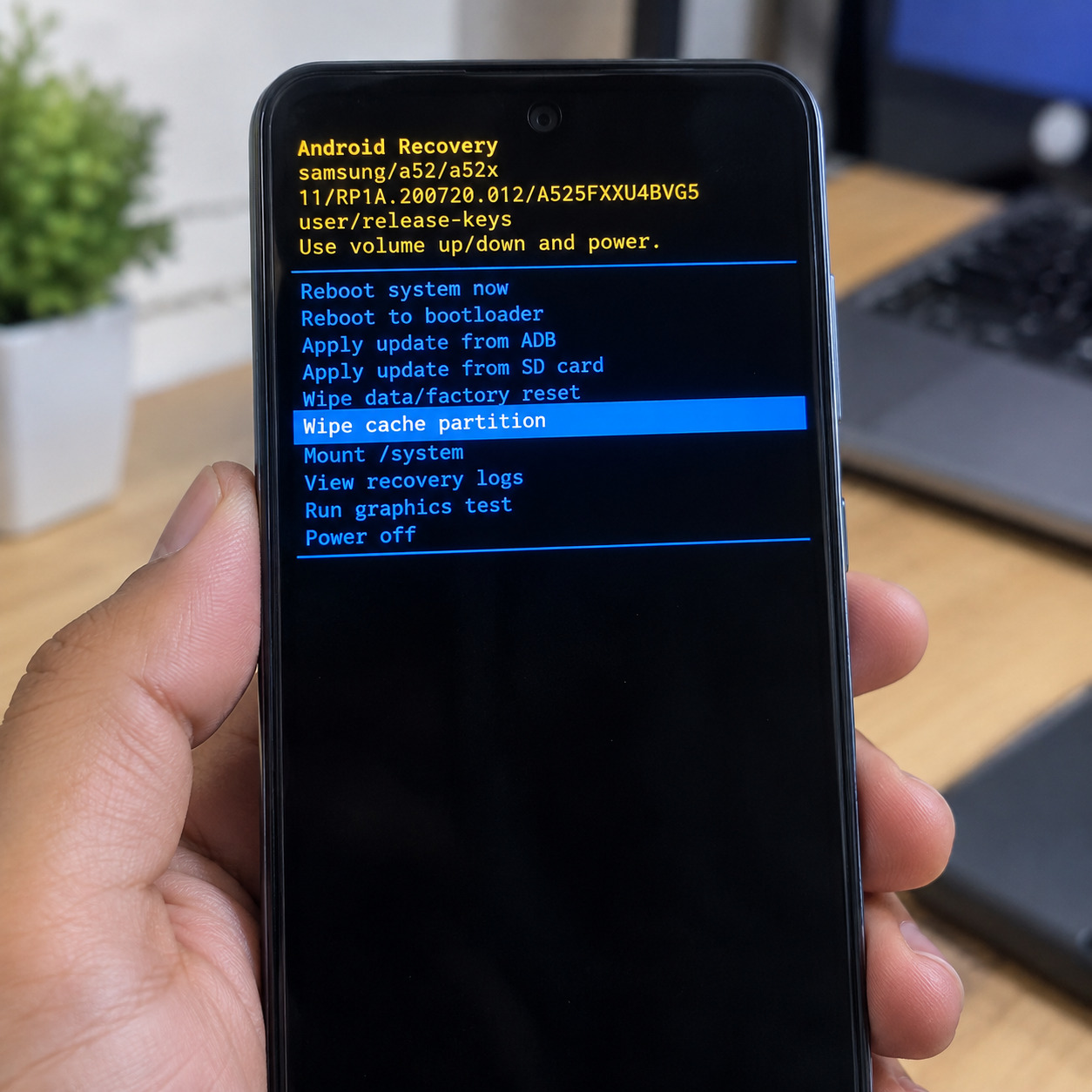 Android phone keeps restarting fix - selecting wipe cache partition in recovery mode