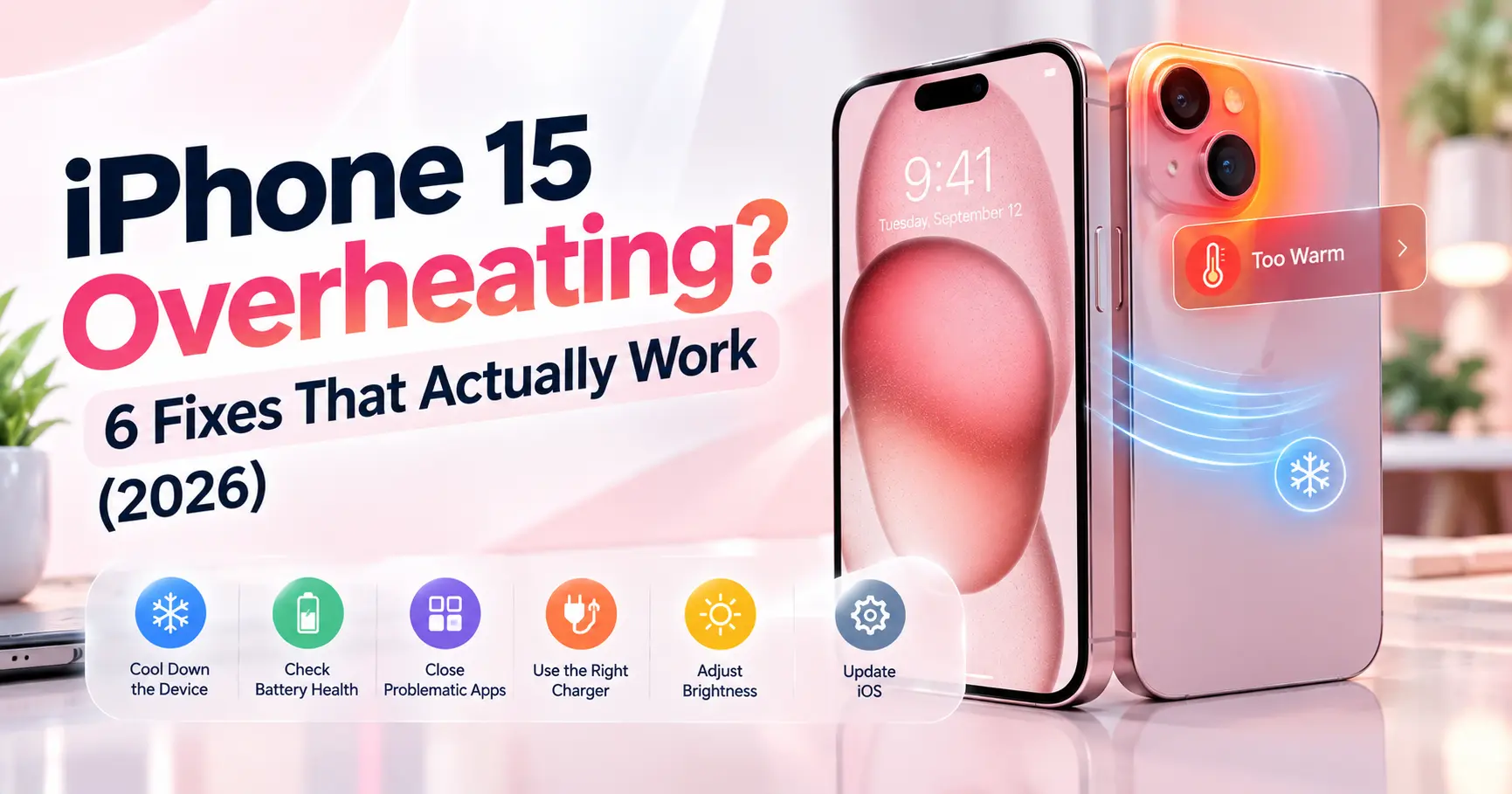 Looking for an iPhone 15 overheating fix? We tested 6 proven solutions across iOS versions to stop thermal warnings, battery drain, and charging heat fast.
