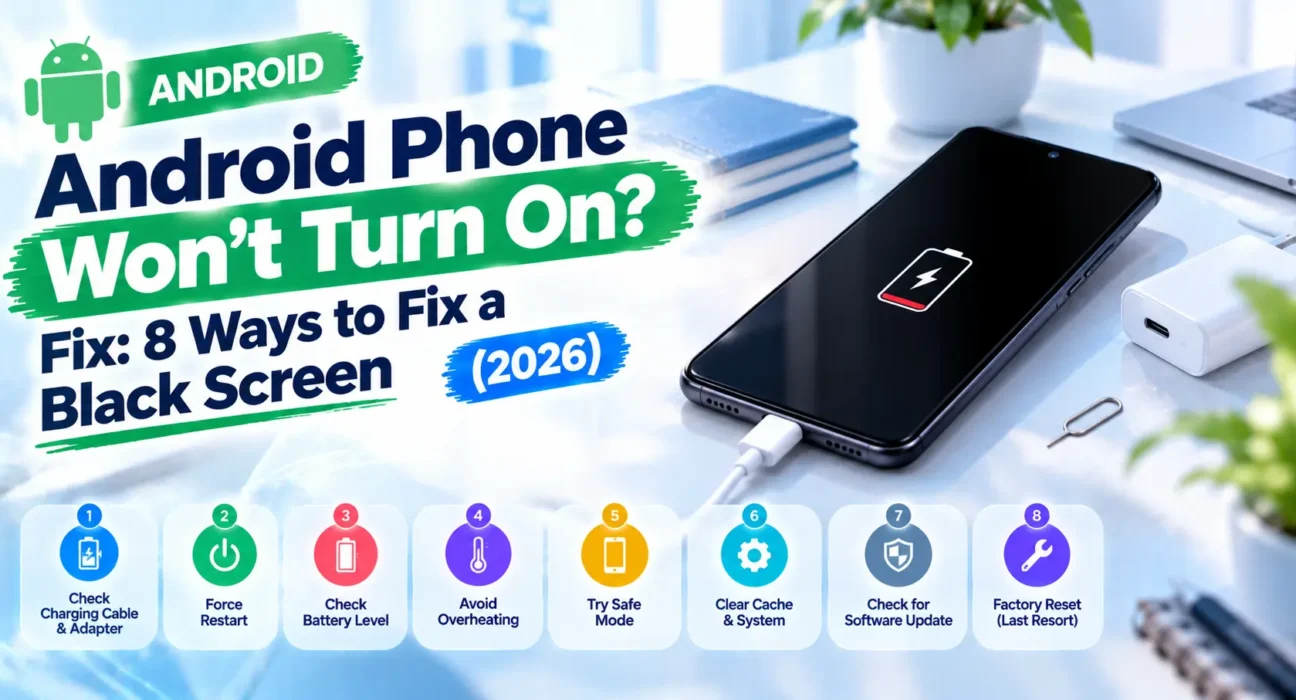 Android Phone Won't Turn On Fix (2026) | 8 Real Fixes