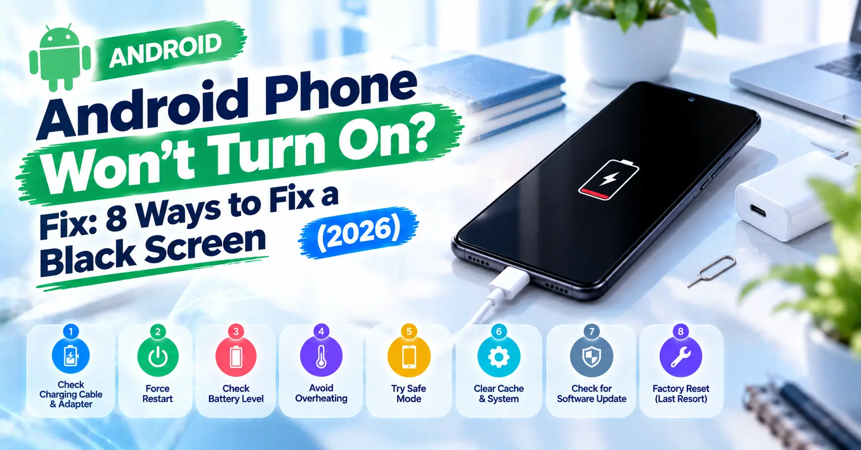 Android Phone Won't Turn On Fix (2026) | 8 Real Fixes