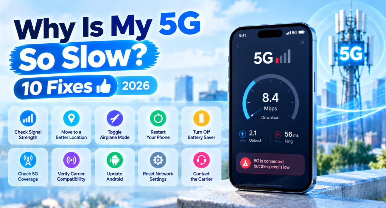 Why is my 5G so slow? We tested 10 fixes across iPhone and Android to find out why 5G feels no faster than 4G and how to fix it fast.